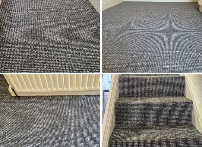 Clean carpets in bedrooms, stairs and landing after stain removal and deep cleaning